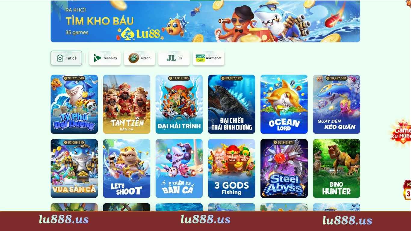 Giới thiệu tổng quan về sảnh bắn cá Lu88